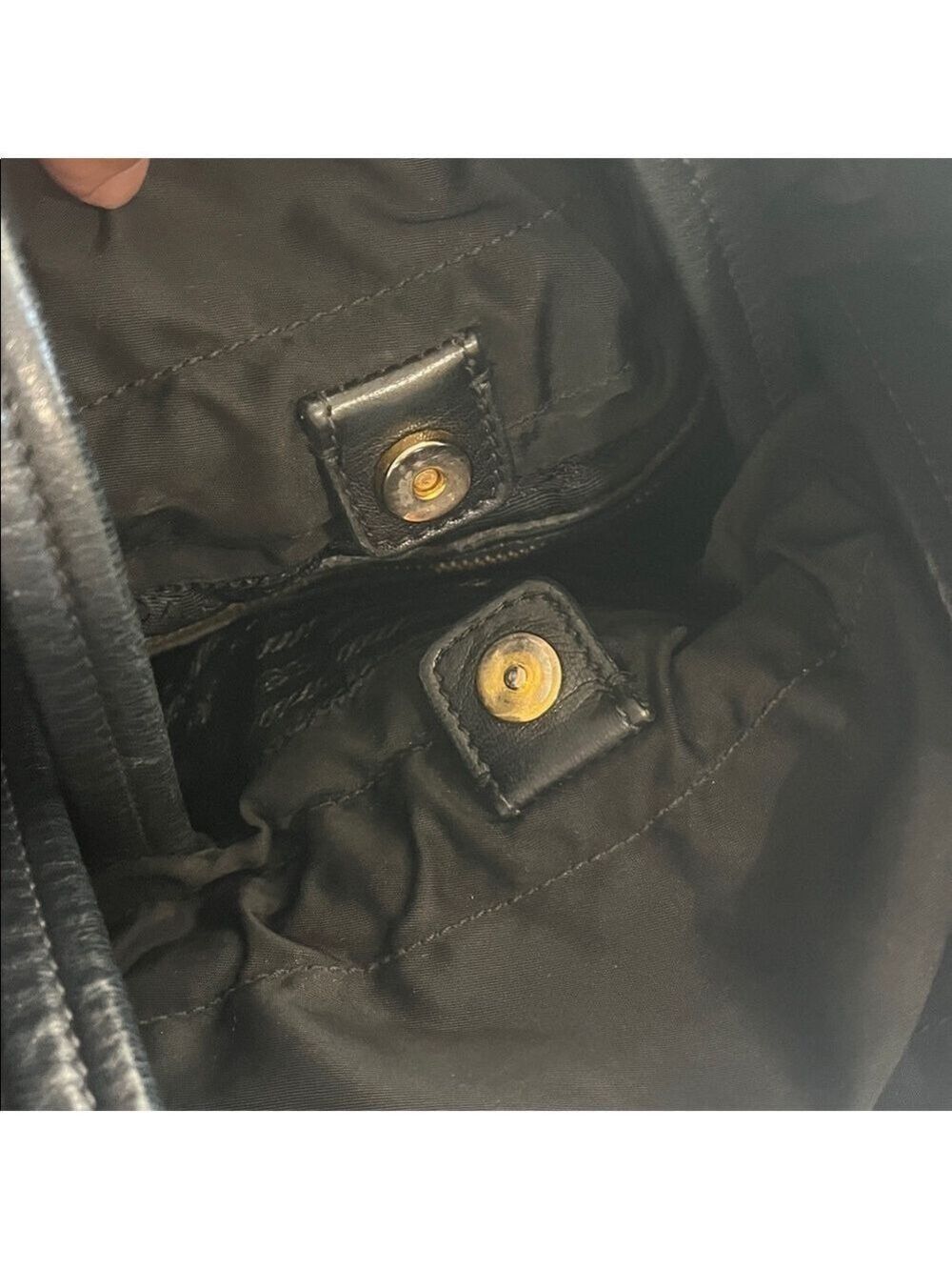 PRADA BLACK TESSUTO JACQUARD TOTE - Picture 11 of 15